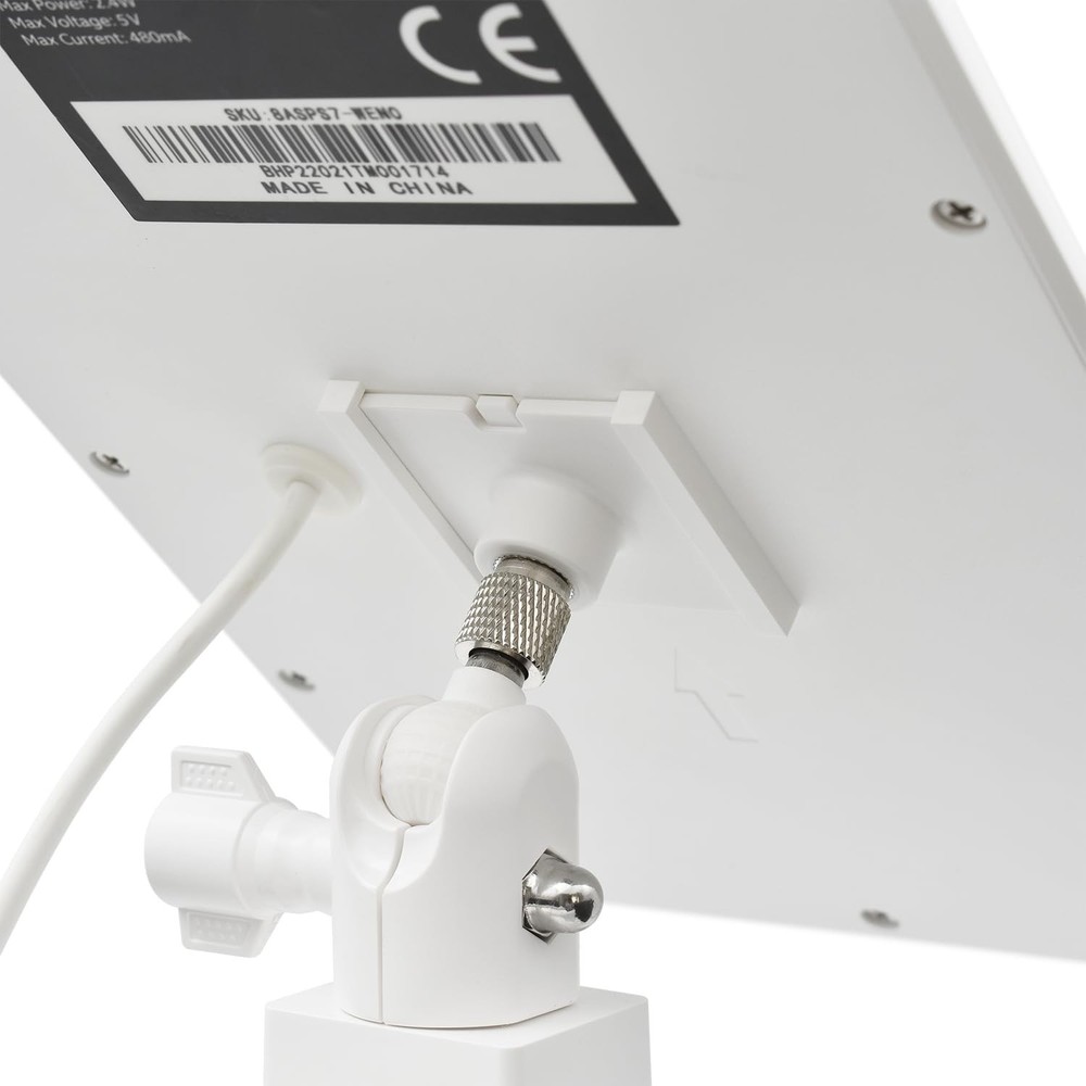 White Plastic Threaded 1/4 Inch Mount Adapters for Ring Solar Panels - 2 Pack