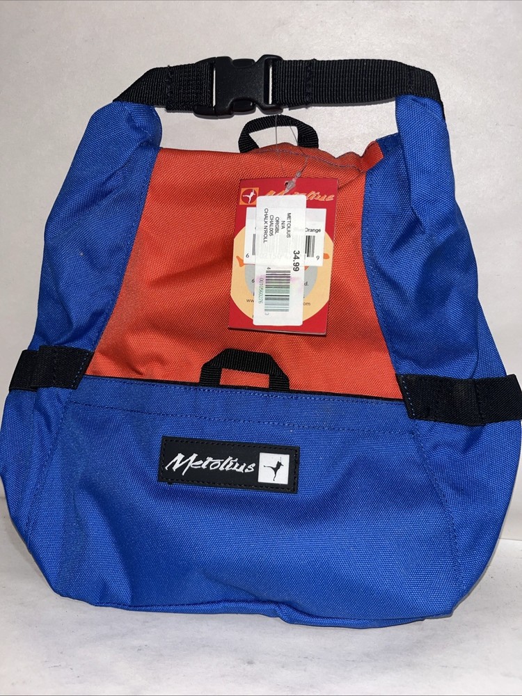 Metolius Rock Climbing Chalk Bag Blue Orange