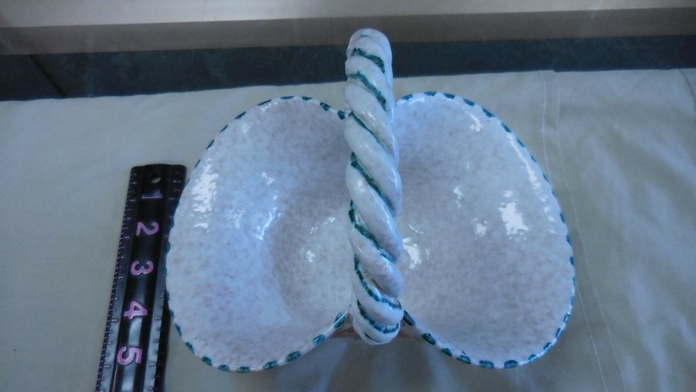 Glass Handled Basket -- Hand Painted