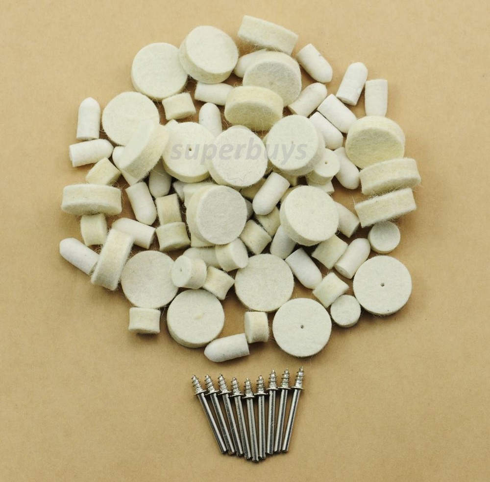 88pc Wool Wheel Felt Polishing Buff Buffing Buffer Set For Rotary Drill Bit Tool