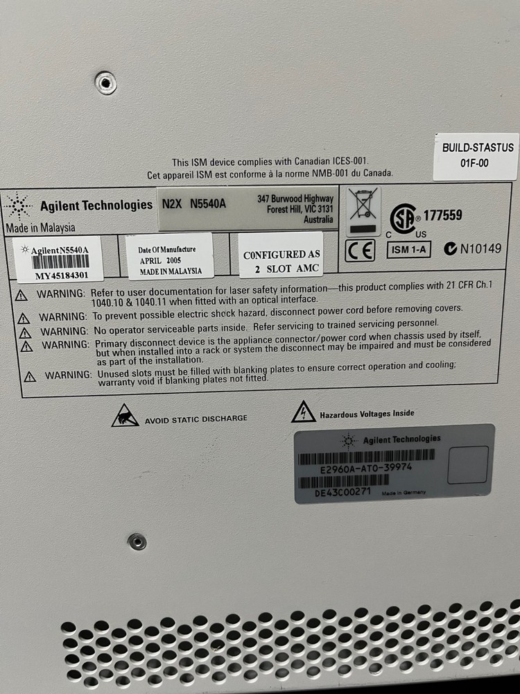 Agilent N2X N5540A Serial Protocol Tester XC includes 1733A