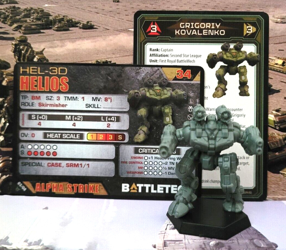 Battletech Helios Mech Second Star League Assault Lance Miniature