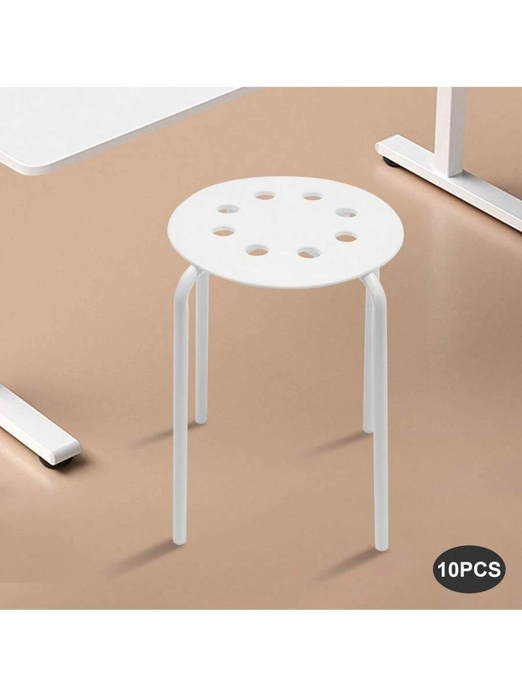 NEW 10-Pack Stackable Stools White 551lbs-881lbs Load FREE SHIPPING
