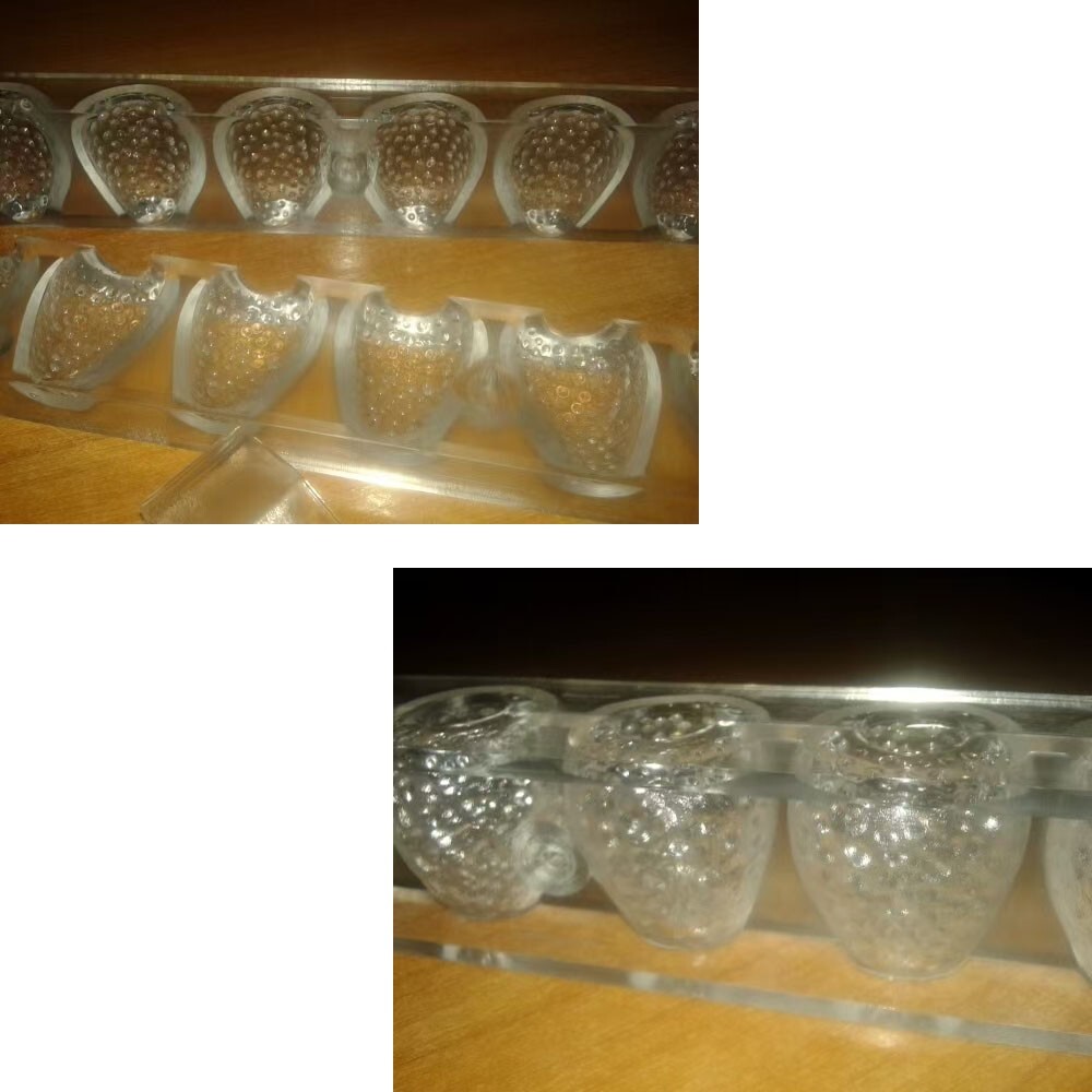 3D Strawberry Chocolate Mold Reusable Hard Solid PC Plastic Candy DIY Mould
