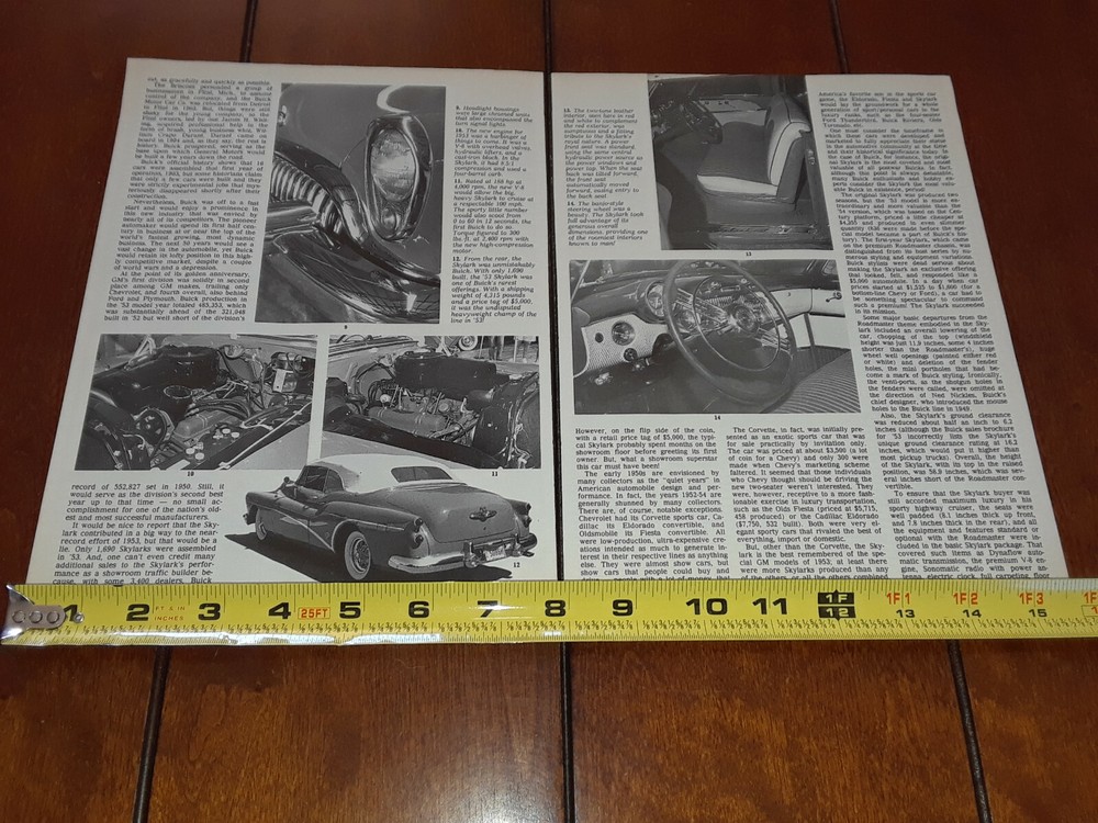 1953 BUICK SKYLARK ORIGINAL 1992 ARTICLE