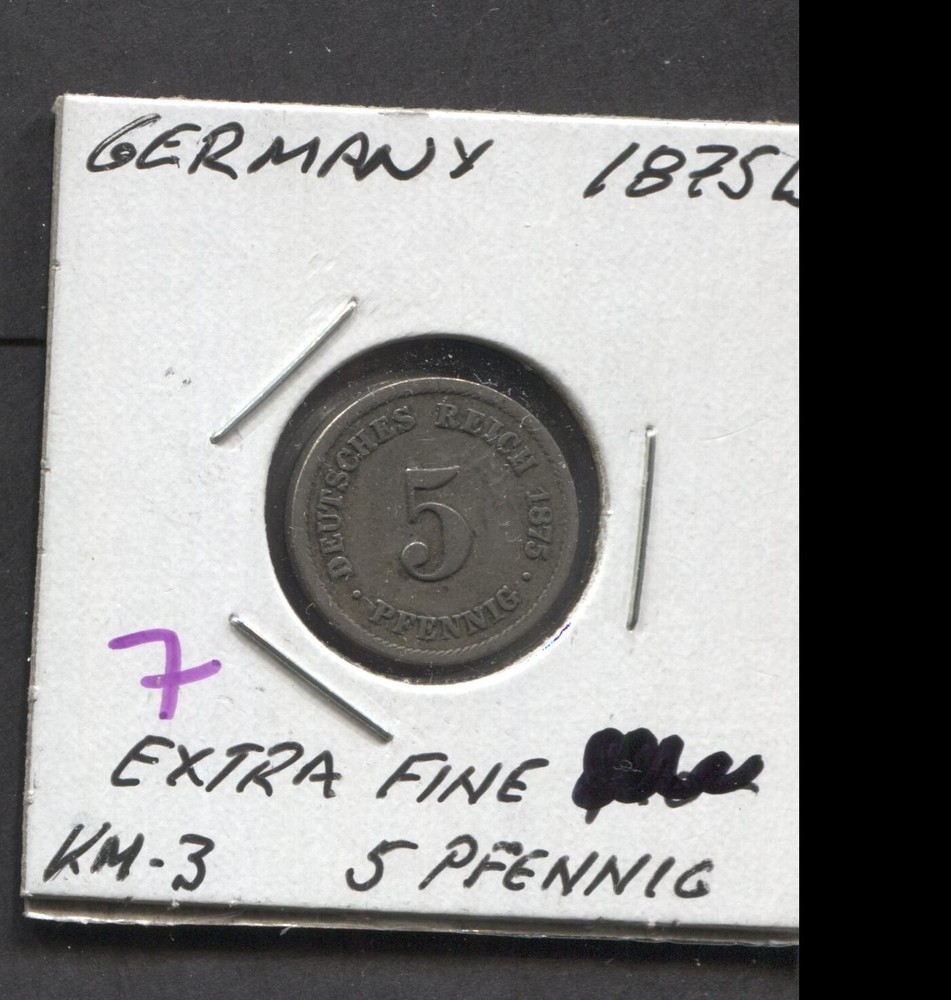 1875-Germany-1 Pfenning-EF
