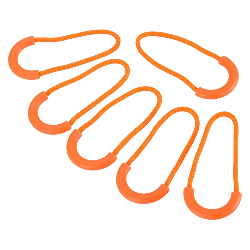 Zipper Pulls Replacement, 15 Pack Extension Cord Handle, Fluorescent Orange