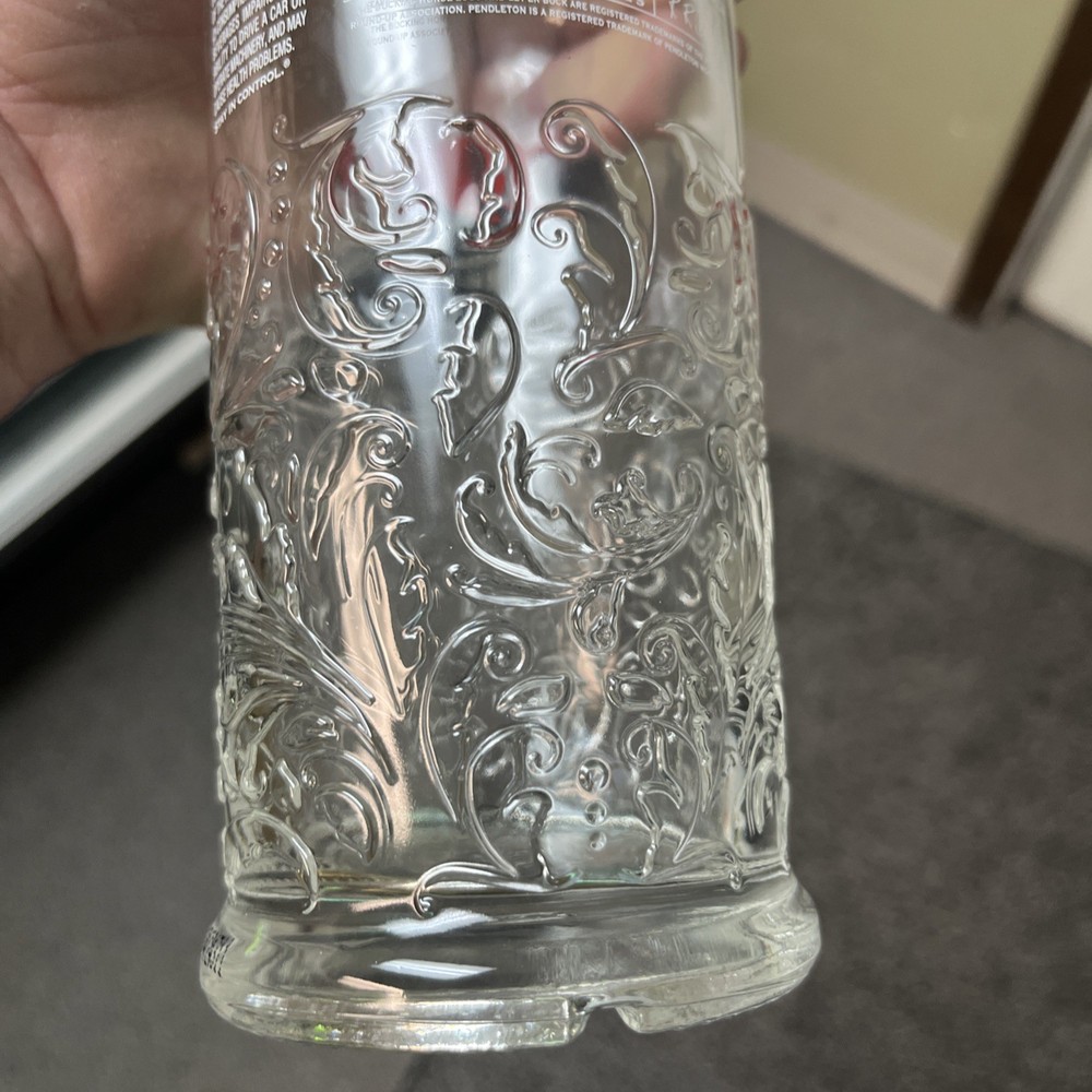 Pendleton Rye Whiskey 1910 Embossed Rodeo Bottle
