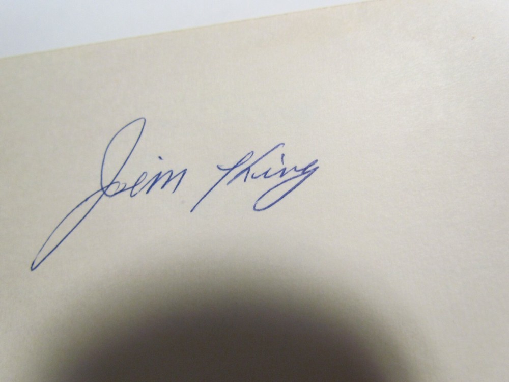 Jim King Autographed Index Card