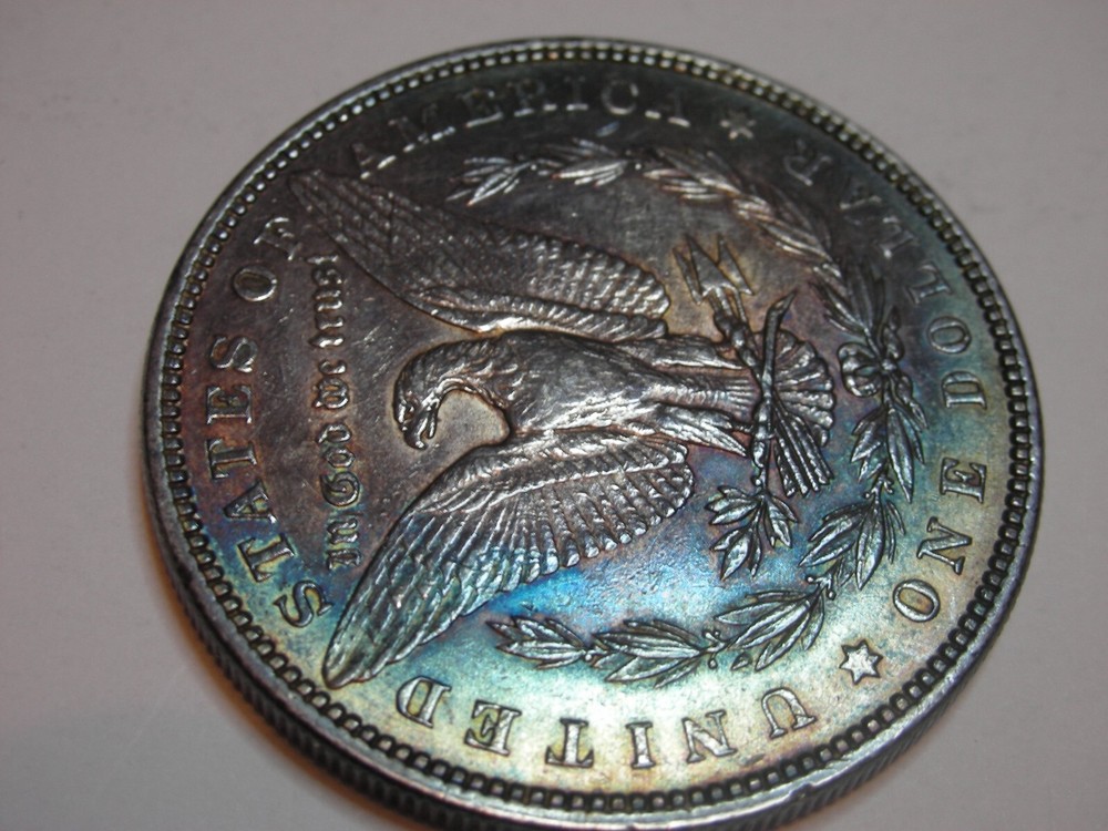 1884 MORGAN DOLLAR TONED COLORS