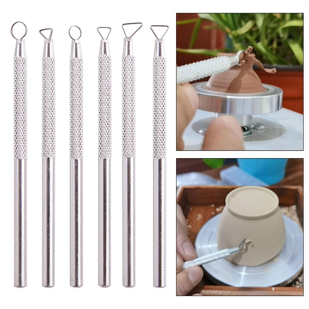 6Pcs Pottery Clay Sculpting Tools Beginners Clay Modelling Tools for Shaping