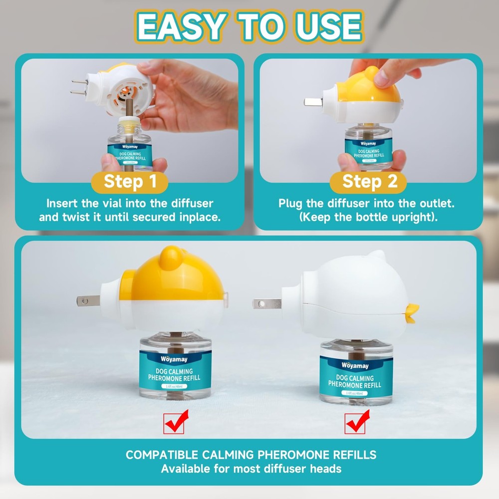 Dog Calming Diffuser Refills - 6 Pack Dog Pheromones Calming Diffuser for Dog...