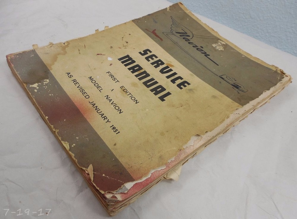 Original 1st Edition A 1951 Navion Service Manual
