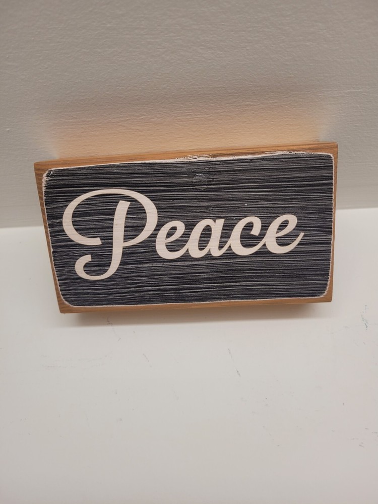 Hand Painted Inspirational Blocks Love And Peace