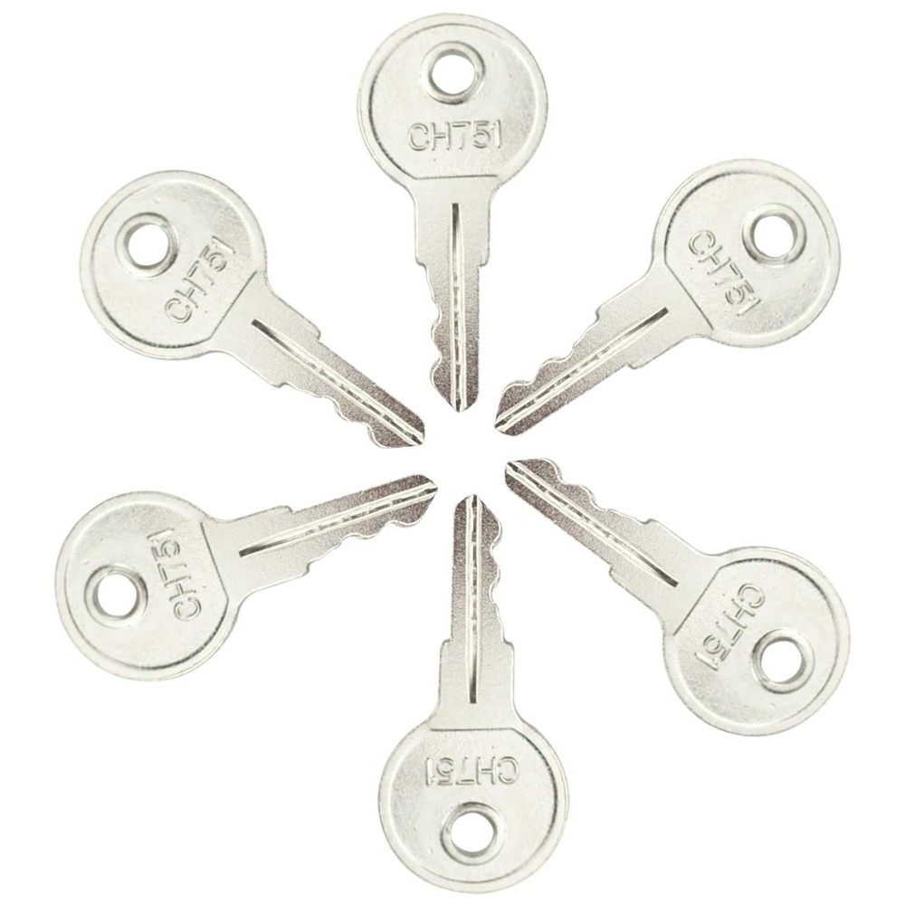 CH751 Keys Replacement for RV Compartments Campers Storage Cabinets Silver