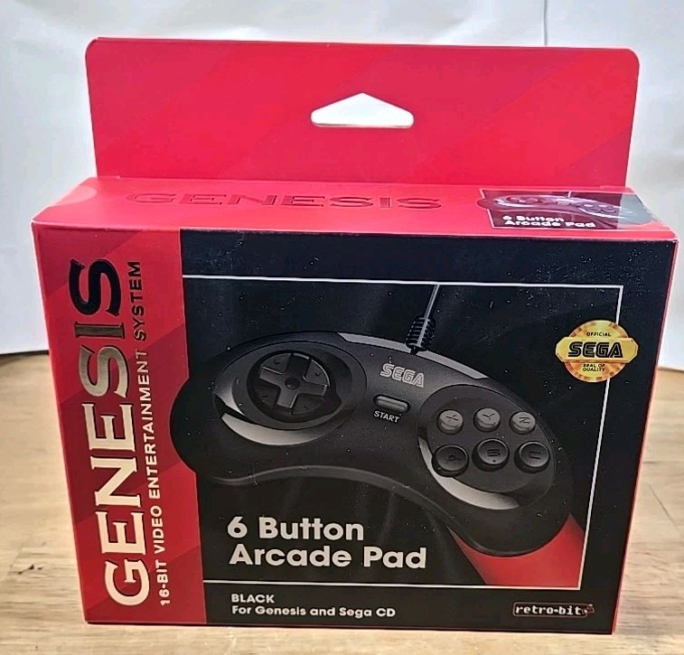 Retro-bit Official Sega Genesis Controller 6-Button Arcade Pad