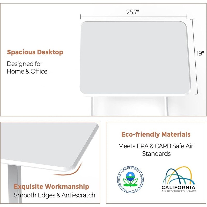 Adjustable Sit Stand Desk Mobile Rolling Lockable Ergonomic Workstation New