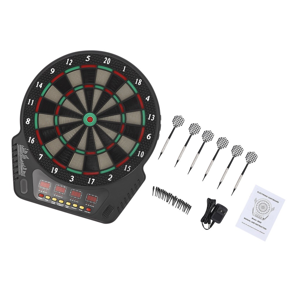 Electronic Dart Board with 27 Game Modes, LED Screens & Soft Tip Darts