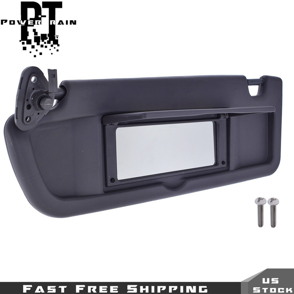 For Honda Civic 2006-2011 Front Left Driver Side Drak Gray Sun Visor With Mirror