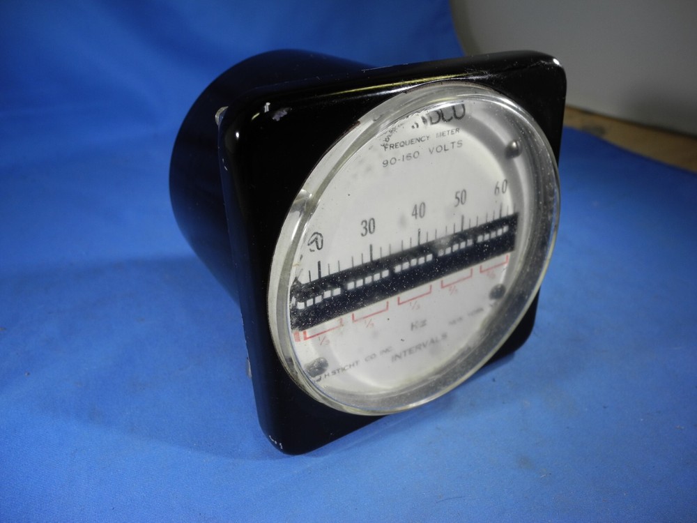 Big STANDCO FREQUENCY METER 20-60 Cycles Per Second 90-190V (Tested!)