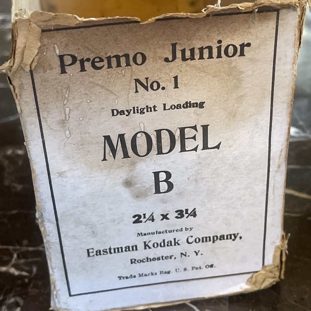 Kodak Premo Junior No. 1 Model B Box Camera Daylight Loading With Original Box