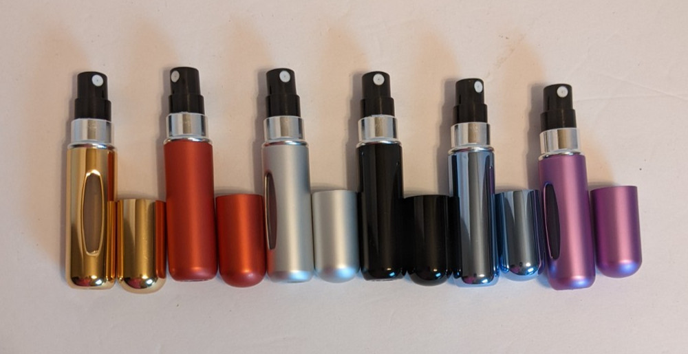 Refillable Perfume Mini Atomizer Spray Bottles Lot of 6