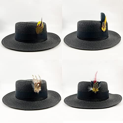 Hat Feathers, Assorted Natural Feathers Colorful Real Feathers Packs