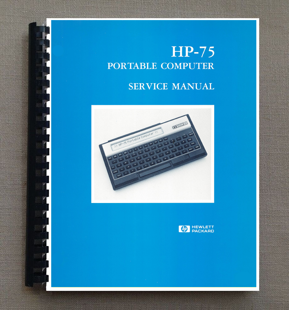 Hewlett Packard HP 75 computer Service manual