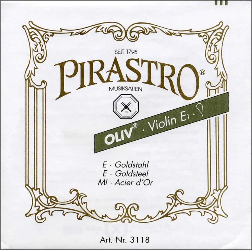Pirastro Oliv Series Violin E String 4/4 Medium Loop End