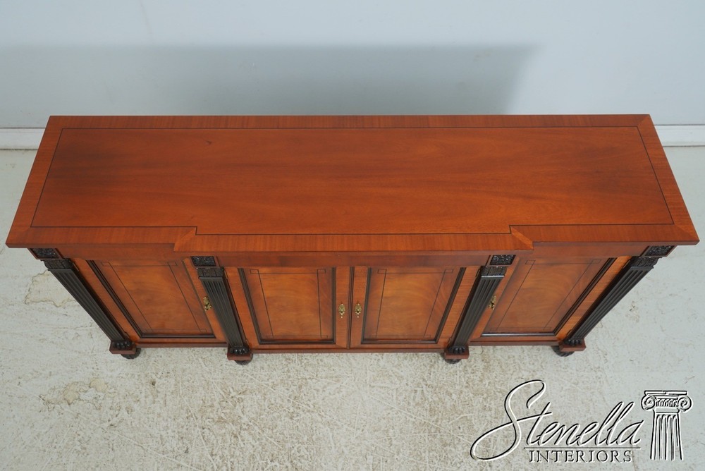 70548: BAKER Neoclassical Mahogany Sideboard w. Ebonized Details