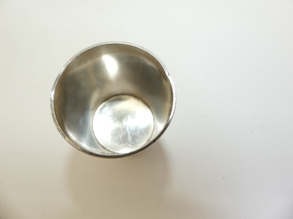 (ref288CB) Vintage silver plated tot measurer