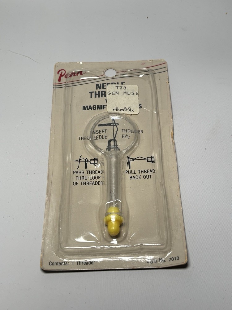 NEW Vintage Penn Needle Threader With Magnefier