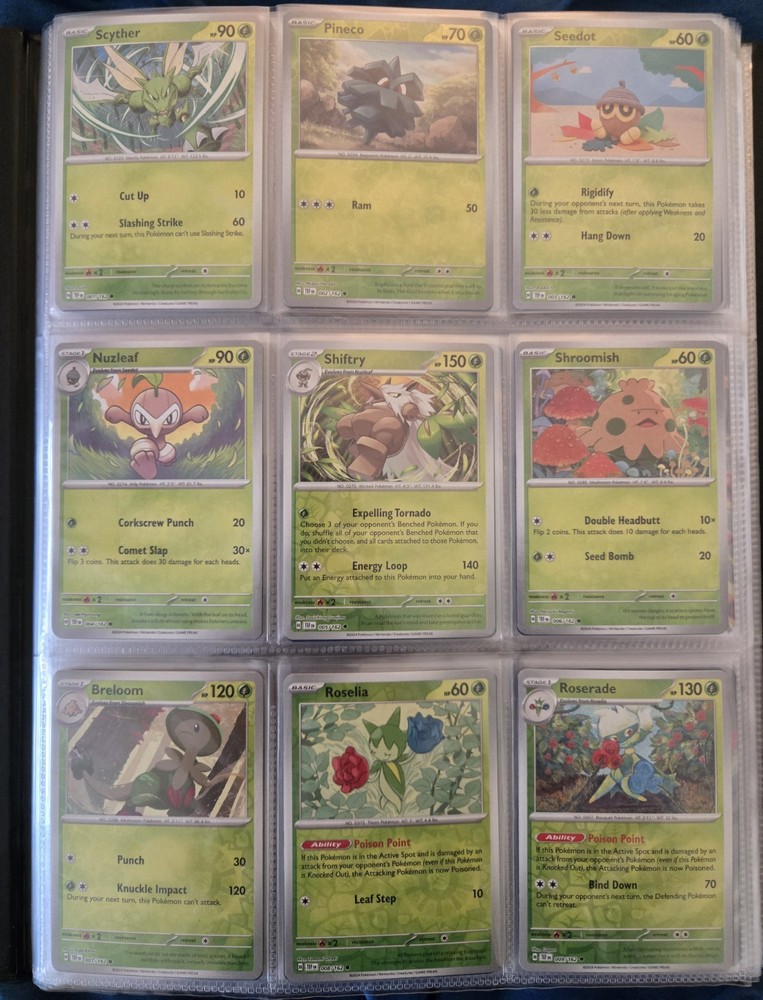 Pokemon Temporal Forces Complete Reverse Holo/Holo/EX Base Set + Binder