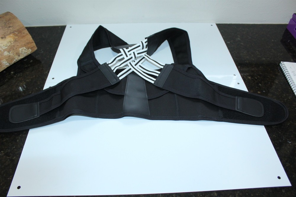 Back Support Black Neoprene Over The Shoulder Support Size Small