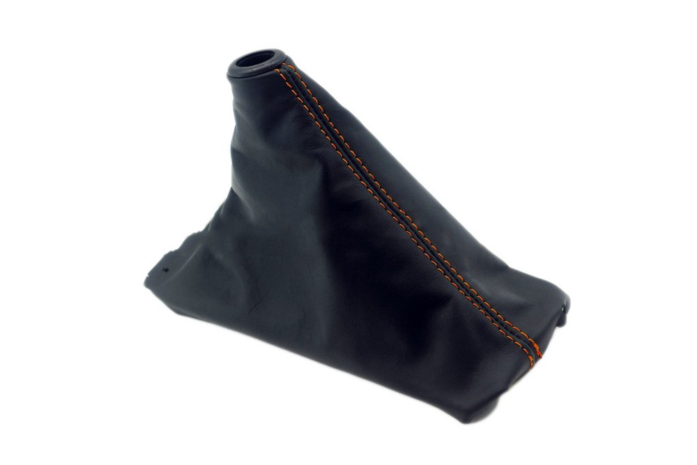 Manual Shift Boot Cover Leather Synthetic for Corvette C4 90-94 Orange Stitch