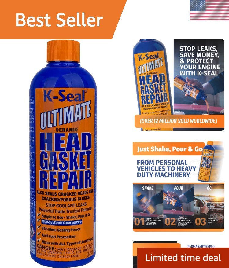Ultimate 16oz Head Gasket & Block Sealer – Safe, Easy Engine Leak Solution