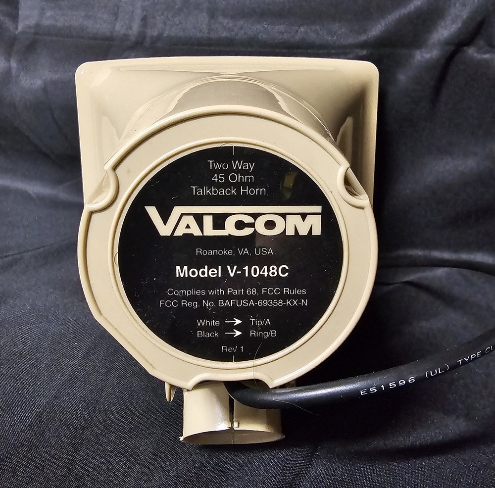 Valcom V-1048C Talkback Paging Horn - Beige - (Horn Only)