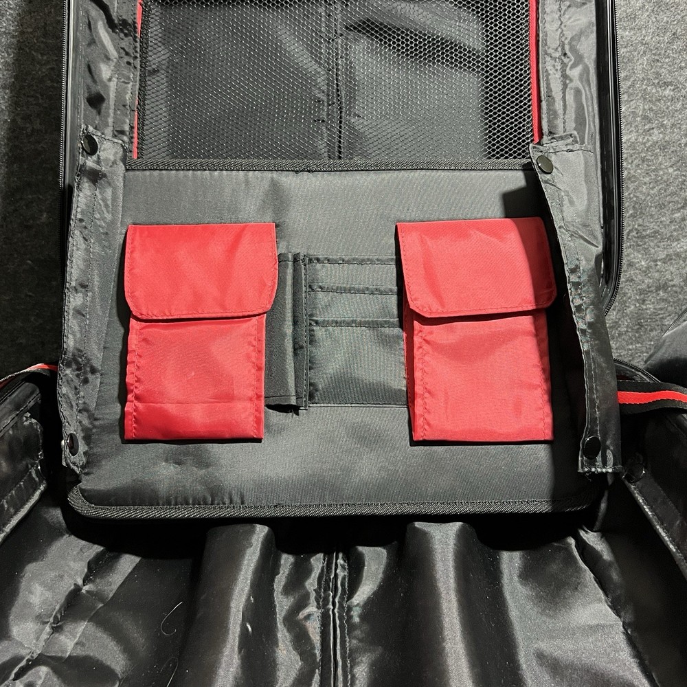 Authentic MINI Cooper Black/Red Rolling/Locking Cabin Trolley Suitcase