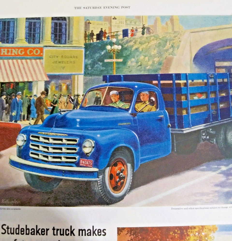 1953 Original Studebaker Truck Magazine Ad,