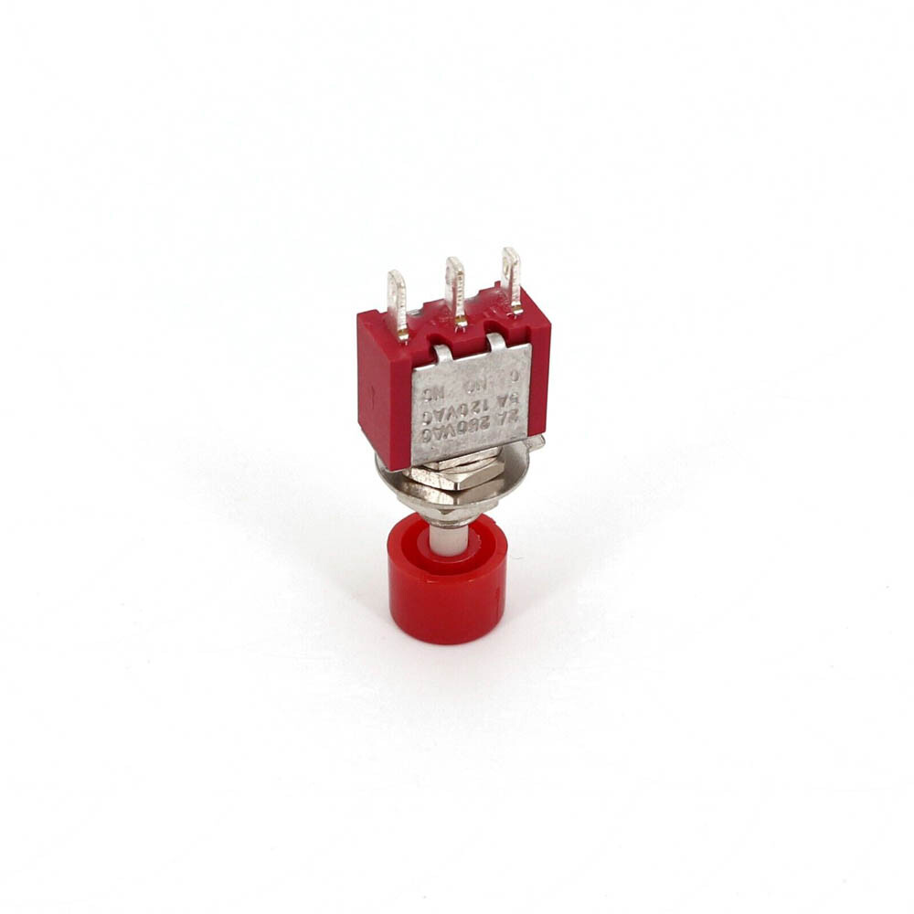 MTS-102M Momentary Snap-Acting 3-Pin SPDT 6mm Panel Mount Mini Push Button 10pcs