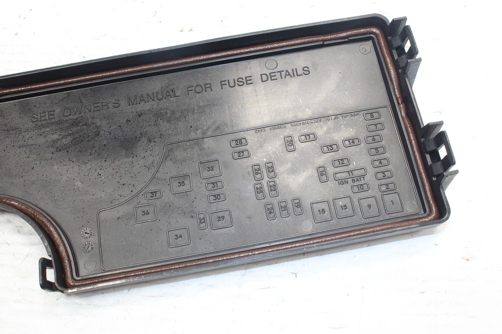 2011 Dodge Caliber Oem Fuse Box Cover 68002786AA