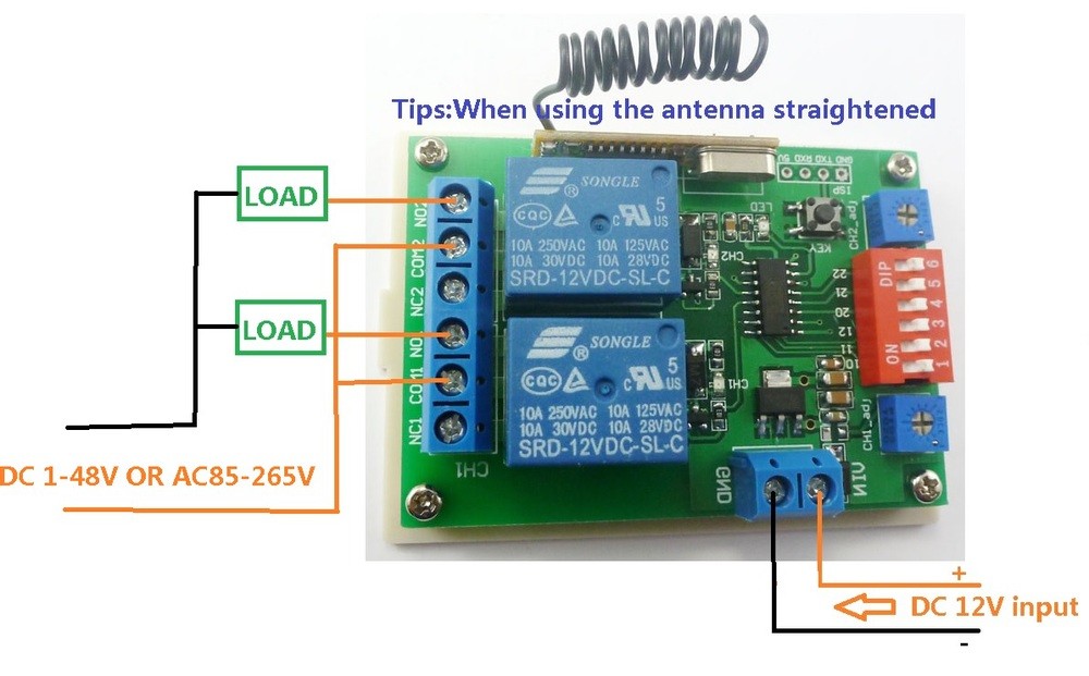 Relay Controler DC 12V Motor Reverse Polarity Rotation with Delay time function