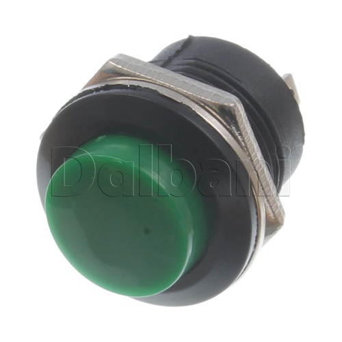 5pcs R13-507 Round Push Button Micro Switch 3A 250VAC Green 2 Pin
