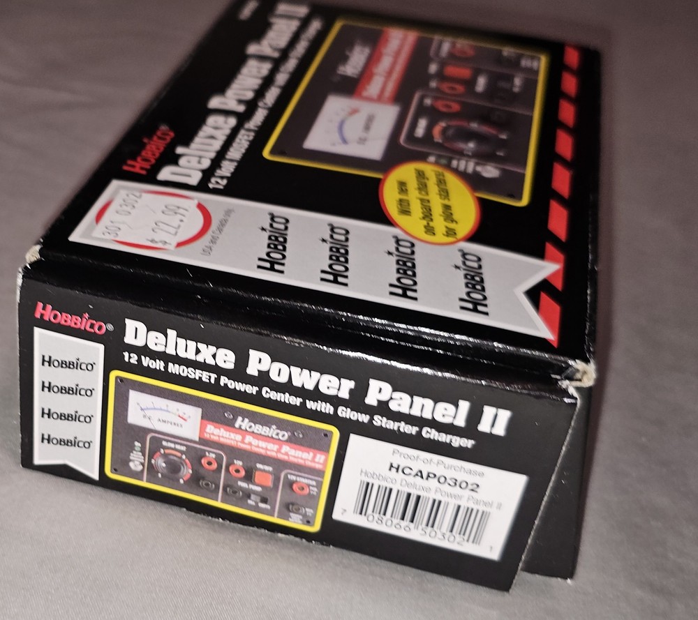 Hobbico Deluxe Power Panel II in Box Bundle + Coiled Power Lead + Glow Plug Clip