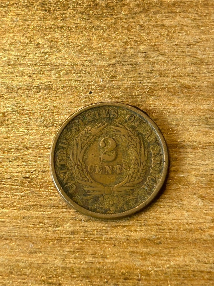 1866 Two Cent Piece F