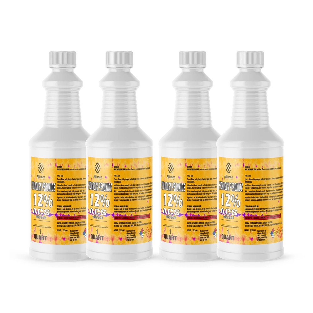 Hydrogen Peroxide 12% ACS Grade - 4 Quarts