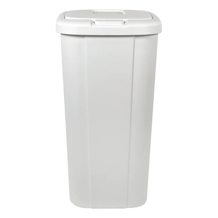 Hefty Kitchen Trash Can, 13.3 Gallon Plastic Touch Top Garbage Bin with Push But