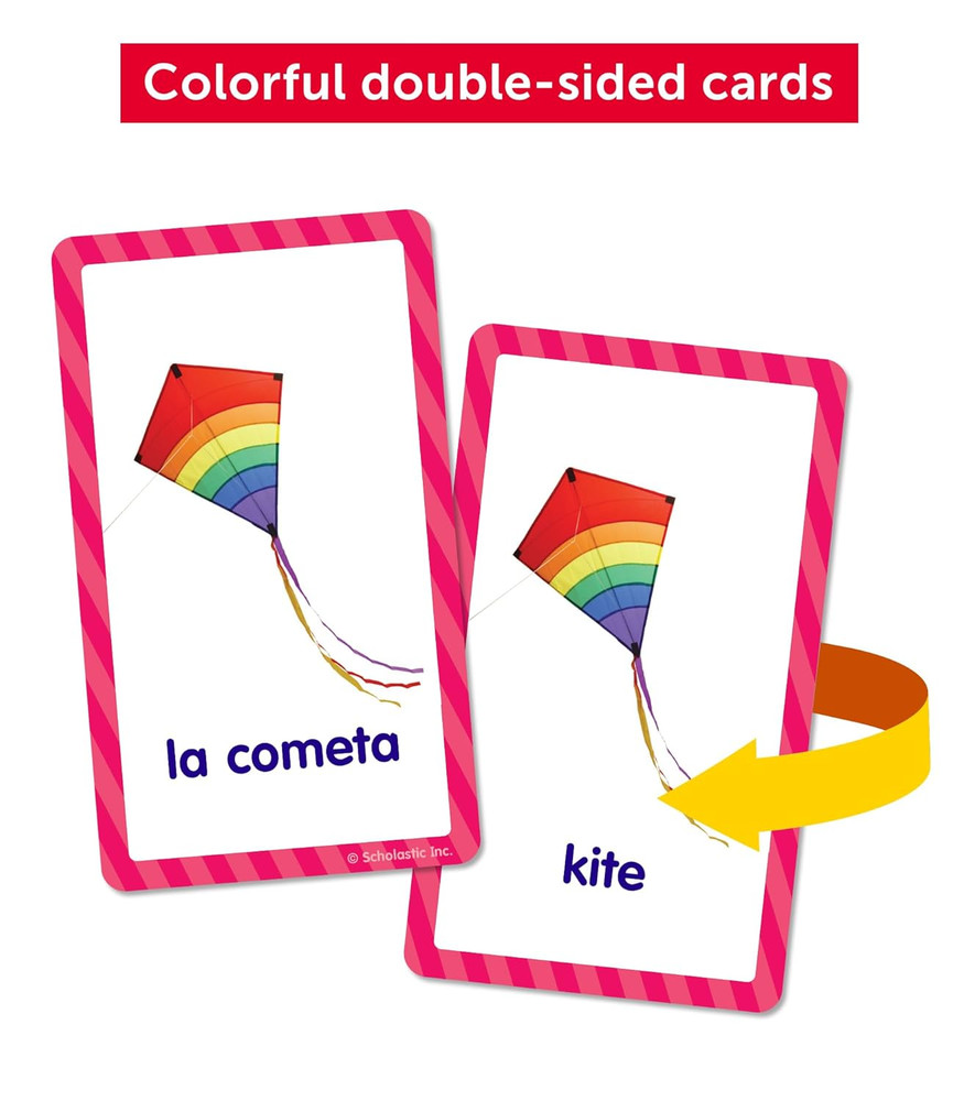English-Spanish First Words Flash Cards