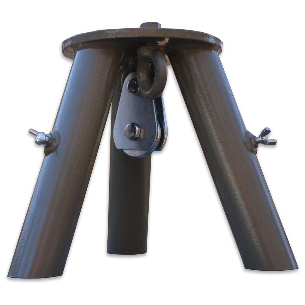 Tripod Header with Pulley for Deer Feeder System Attachment (Feeder Excluded)