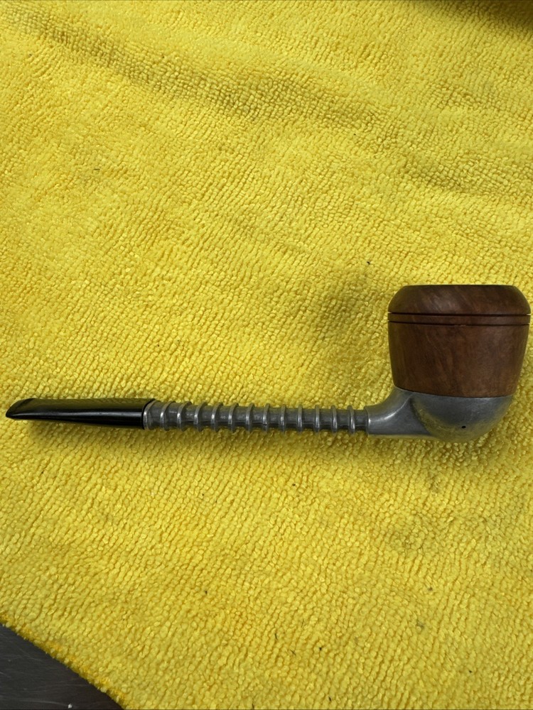 YELLO BOLE AIROGRATED METAL STEM & Threaded Briar Bowl, Used